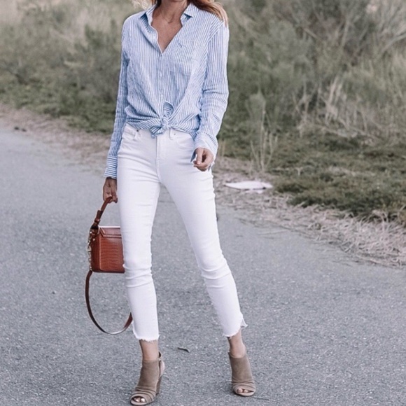 Vince Striped Boxy Button Down - Picture 7 of 14